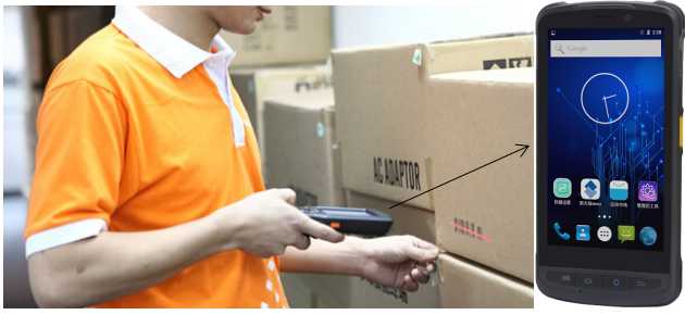 使用盤點槍在盤點產品